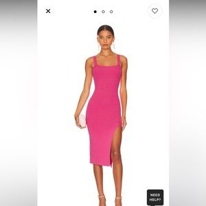 Revolve Zoe Square Neck Dress in Pink by superdown